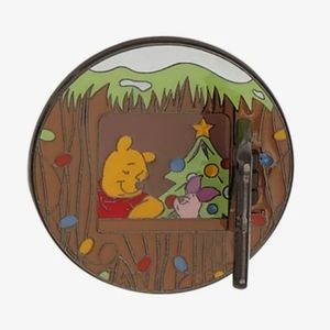 Disney Winnie the Pooh Christmas Window Enamel Pin
